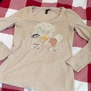 IO Poodle Beaded Top